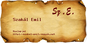 Szakál Emil névjegykártya