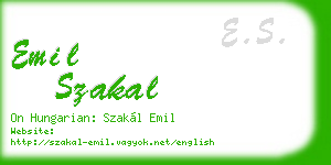 emil szakal business card