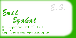 emil szakal business card